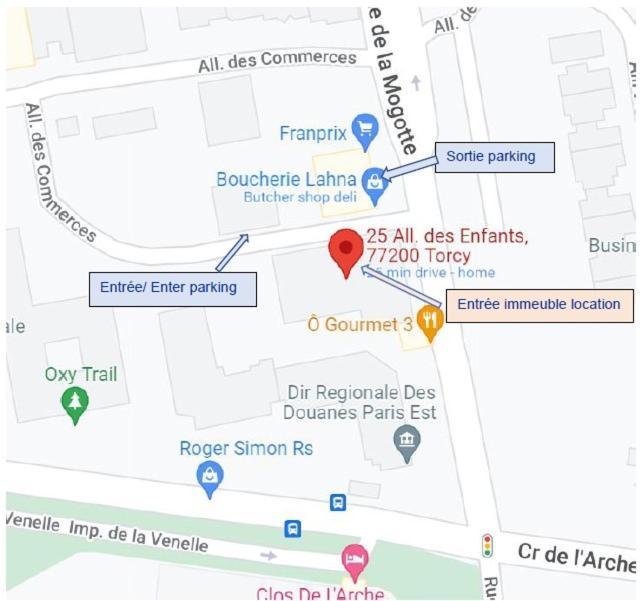 Paris- Disney - Parking Prive !Pkn! Torcy  Eksteriør bilde